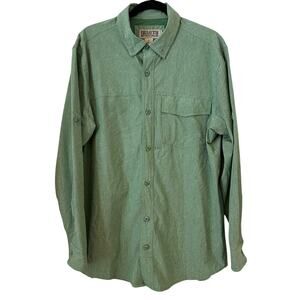 Duluth Trading Co Sol Survivor Shirt Men's Med Green Outdoor Utility Performance